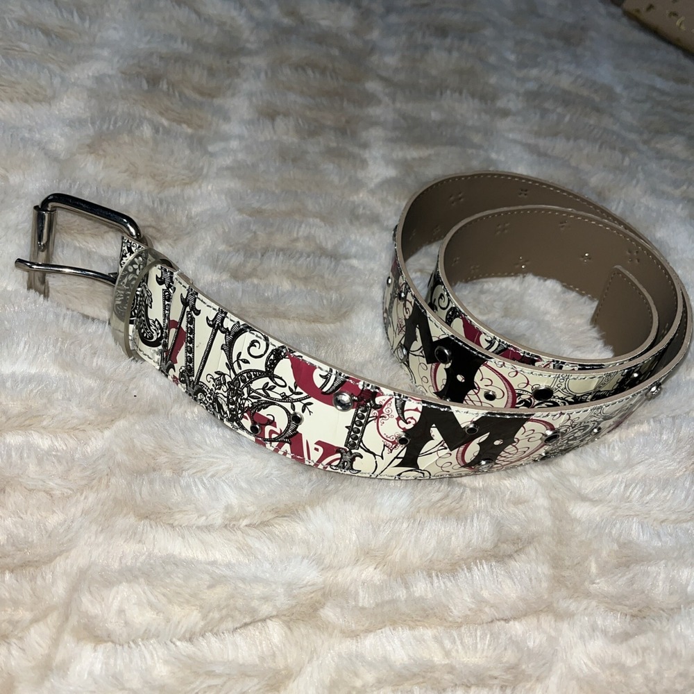 Unisex Belt Size Large Graphic Plastic Rhinestone And Metal‎ Accents